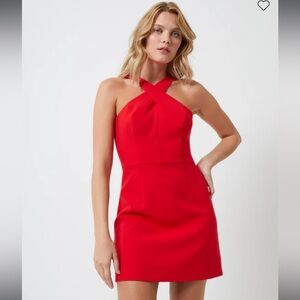 French Connection Whisper Halter Neck Dress
